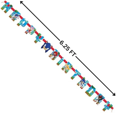 Sonic the Hedgehog Happy Birthday Multicolor Jointed Banner