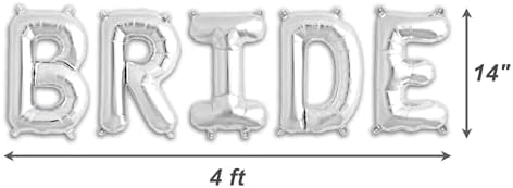 Princess Bachelorette Balloon Banner Me A Bride Shut Up Silver Balloon