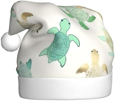 QINZHENG Personalized Santa Hat with Turtle Print