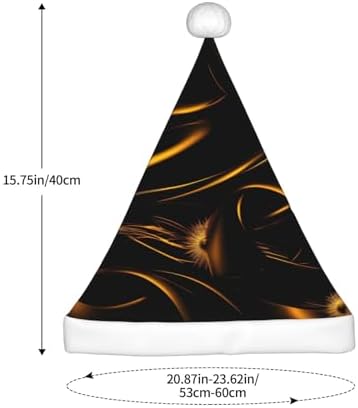 QinZheng Personalized Santa Hat Black Gold Velvet Plush