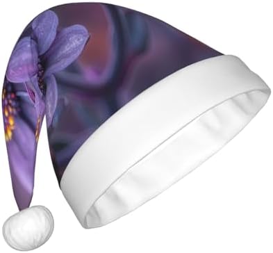 QINZHENG Personalized Santa Hat with Three Flowers Print