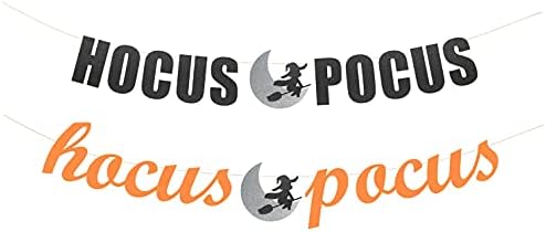 Hocus Pocus Halloween Witch Banner - Customizable Decor Sign
