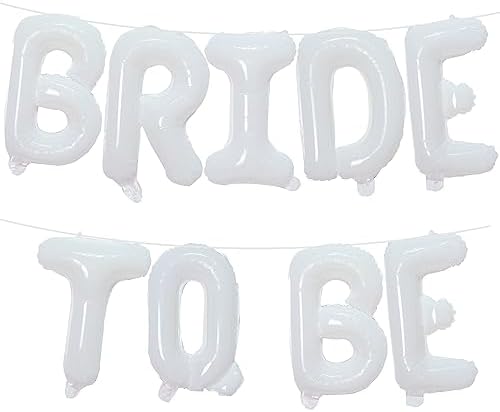 Tellpet Bride To Be Balloons Banner White