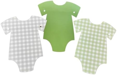 ALISSAR Green Gingham Bodysuit Baby Shower Banner