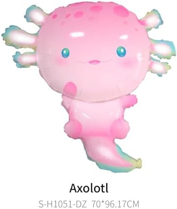2pcs Axolotl Foil Balloons Birthday Party Decor