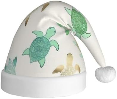 QINZHENG Personalized Santa Hat with Turtle Print