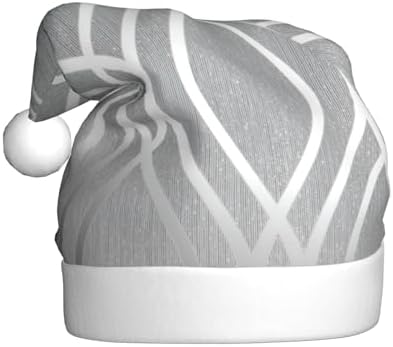 QINZHENG Silver Geometric Santa Hat for Women
