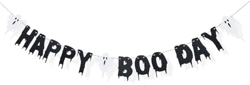 Happy Boo Day Banner Halloween Decor