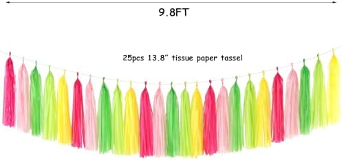 Panduola Hawaiian Tassel Garland 25pcs Decorations