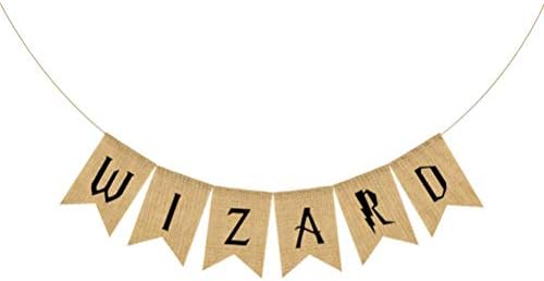 Halloween Witch Or Wizard Burlap Banner