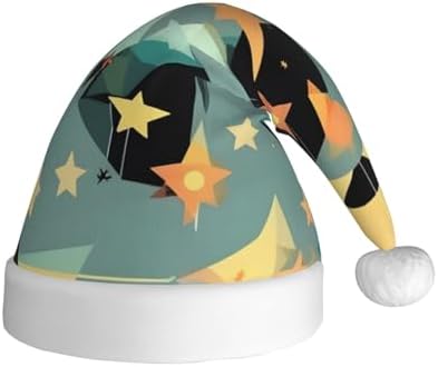 QINZHENG Atomic Stars Santa Hat for Women