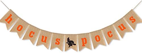 Burlap Happy Halloween Banner Hocus Pocus Garland