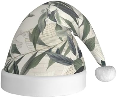 QINZHENG Personalized Santa Hat with Palm Tree Leaves Design
