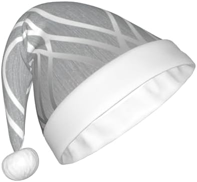 QINZHENG Silver Geometric Santa Hat for Women