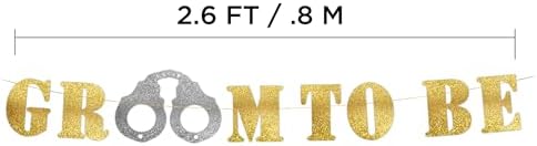 Groom to Be Gold Glitter Banner - Bachelor Party Decor