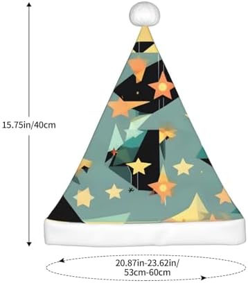 QINZHENG Atomic Stars Santa Hat for Women
