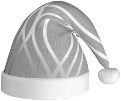 QINZHENG Silver Geometric Santa Hat for Women