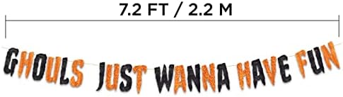 Ghouls Just Wanna Have Fun Glitter Banner Halloween Decor