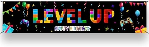 Video Game Happy Birthday Banner for Party Decor