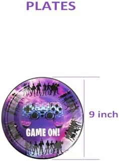 YLILILY Game Theme Partyware Set for Kids 20 Pieces