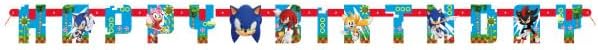 Sonic the Hedgehog Happy Birthday Multicolor Jointed Banner