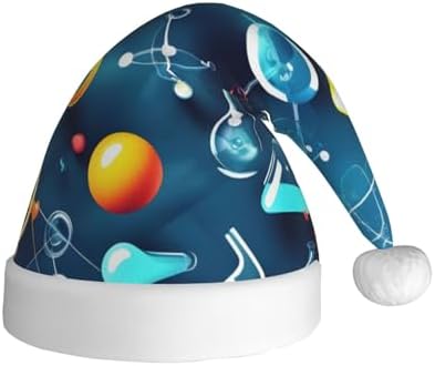 QINZHENG Abstract Science Santa Hat for Women