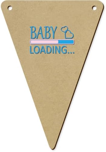 5 x 140mm Baby Boy Loading Wooden Bunting Flags