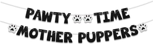 BEISHIDA Sparkling Pet Birthday Banner for Dogs and Cats