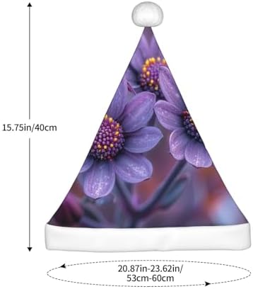 QINZHENG Personalized Santa Hat with Three Flowers Print