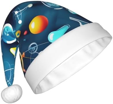 QINZHENG Abstract Science Santa Hat for Women