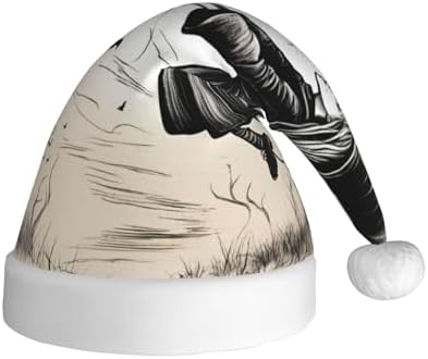 QinZheng Halloween Witch Flying Santa Hat for Women