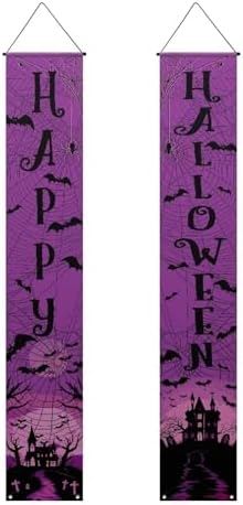 Halloween Spider Banner Front Door Outdoor Hanging Decor