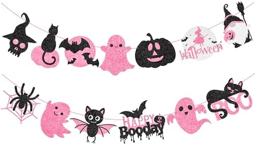 Halloween Boo Birthday Decor 2PCS Ghost Theme Banners