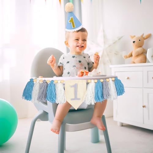 1st Birthday Decorations Set Blue