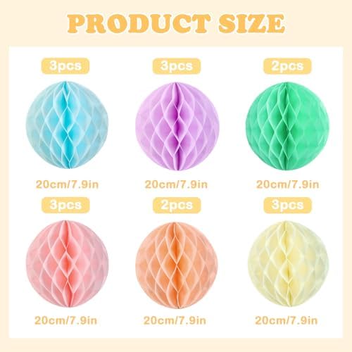 Hanging Honeycomb Decorations Set of 16