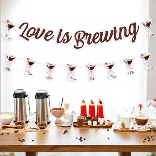 Love is Brewing Martini Themed Bridal Shower Banner