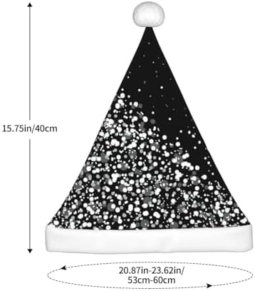 QINZHENG Personalized Santa Hat with Glitter Print