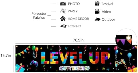Video Game Happy Birthday Banner for Party Decor