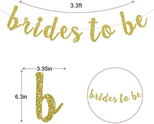 Brides To Be Banner with Gold Glitter
