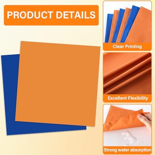 48Pcs Blue and Orange Party Plates Napkins Set