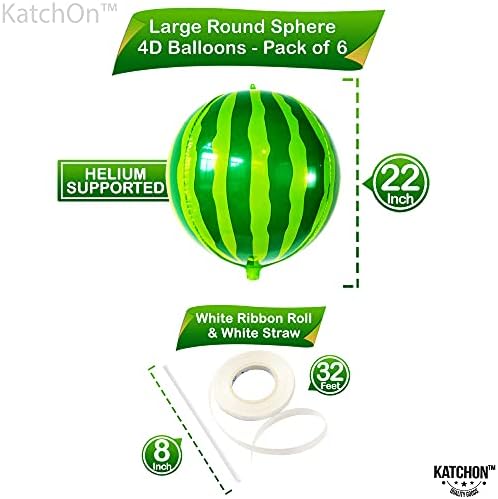KatchOn Big 22 Inch Watermelon Balloons Pack of 6