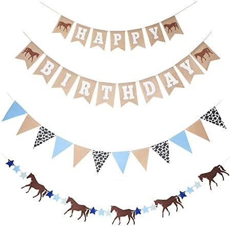 Western Horse Birthday Decorations Set