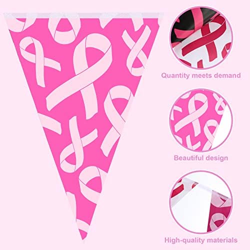 49 Ft Breast Cancer Awareness Pennant Banner Set