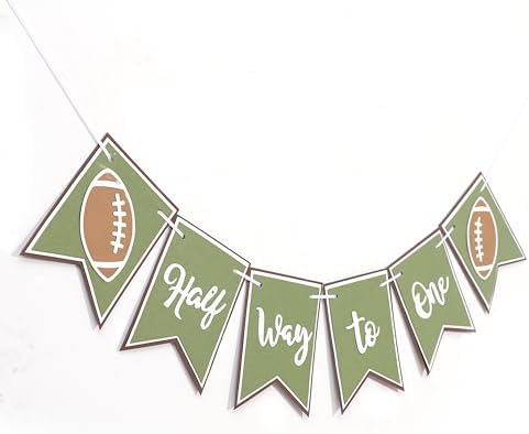 Football Half Birthday Banner for Boys 6 Months Celebration