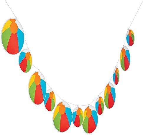 Fun Express Beach Ball Hanging Garland 7 Feet Long