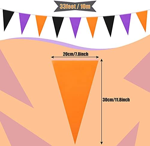Tatuo 165 ft Halloween Pennant Banner for Party Decor