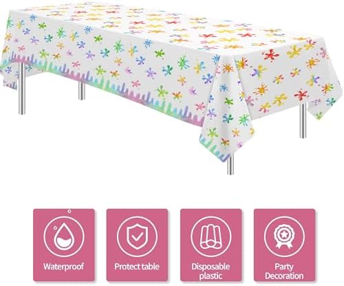 Xigejob Slime Party Tablecloth 3 Pack 54x108