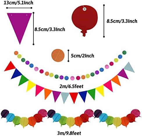 Fiesta Party Decorations Set Multicoloured Fans Pompoms Balloons