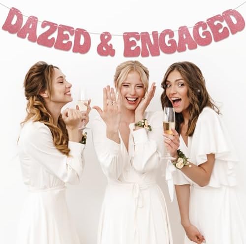 Dazed Engaged Retro Bachelorette Banner