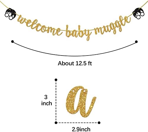Welcome Baby Muggle Banner for Birthday Party Decorations